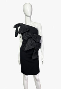 Vintage Victor & Rolf dress on one shoulder