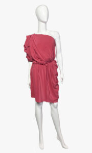 Lanvin one shoulder silk dress