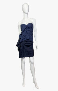 Lanvin strapless silk dress