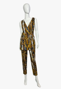 Gianfranco Ferre Vintage Pantsuit With Bamboo Buttons, 1980s