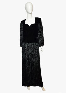 Vintage Yves Saint Laurent velvet dress, Collection FW 86/87