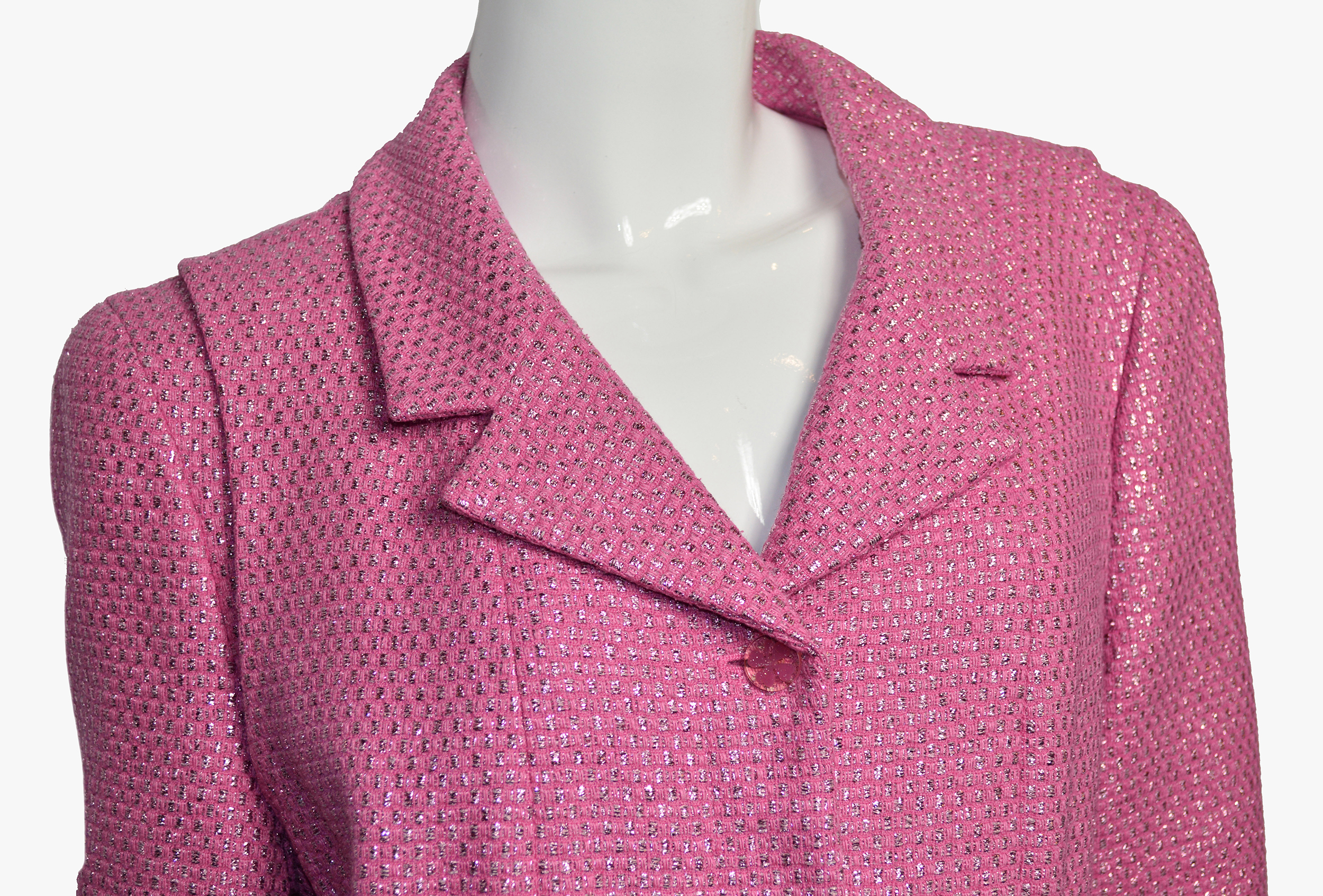Chanel pink and metallic Vintage blazer, Cruise 2001 collection-2