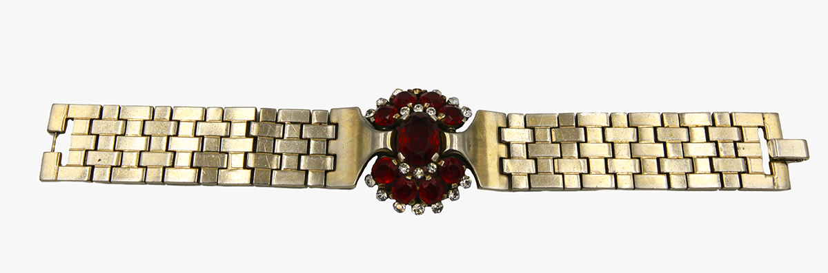 Vintage Trifari Art Deco Rhinestore Bracelet, 1948-1