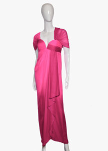 Vintage Odicini Couture silk dress, 1980s