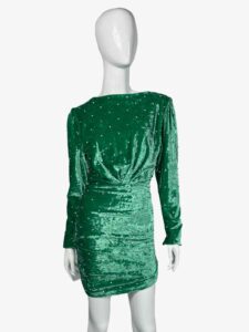 Attico embelished velvet dress