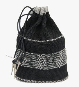 Vintage Knitted Bucket Bag, 1970s