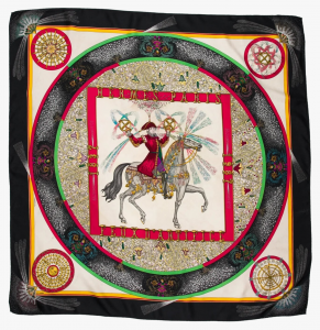 Hermes Vintage Feux D'Artifice Silk Scarf,1990S