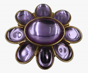 Vintage Lavender Lucite Pin Brooch,1950S