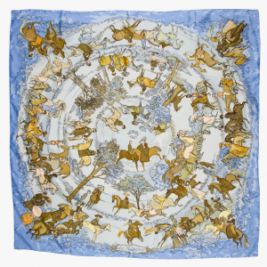 Hermes Vintage Les Amazones Silk Scarf