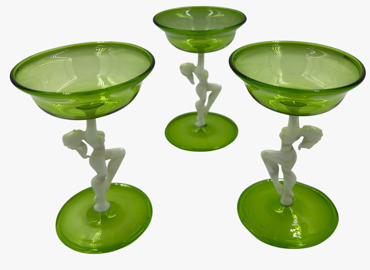 Emerald Green Bimini Glass Set,1930S-2