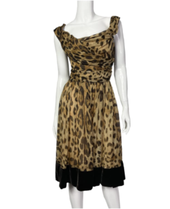 Silk leopard print corset dress by Dolce Gabbana