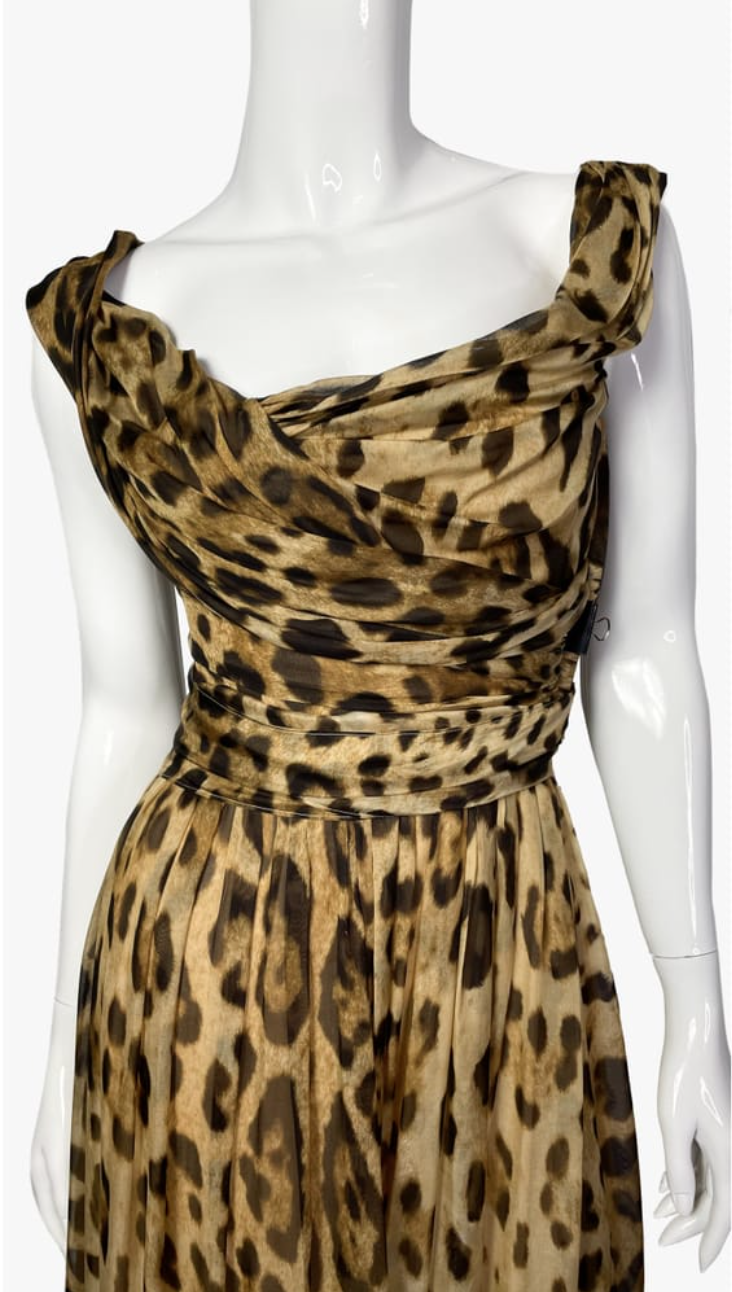 Silk leopard print corset dress by Dolce Gabbana-1