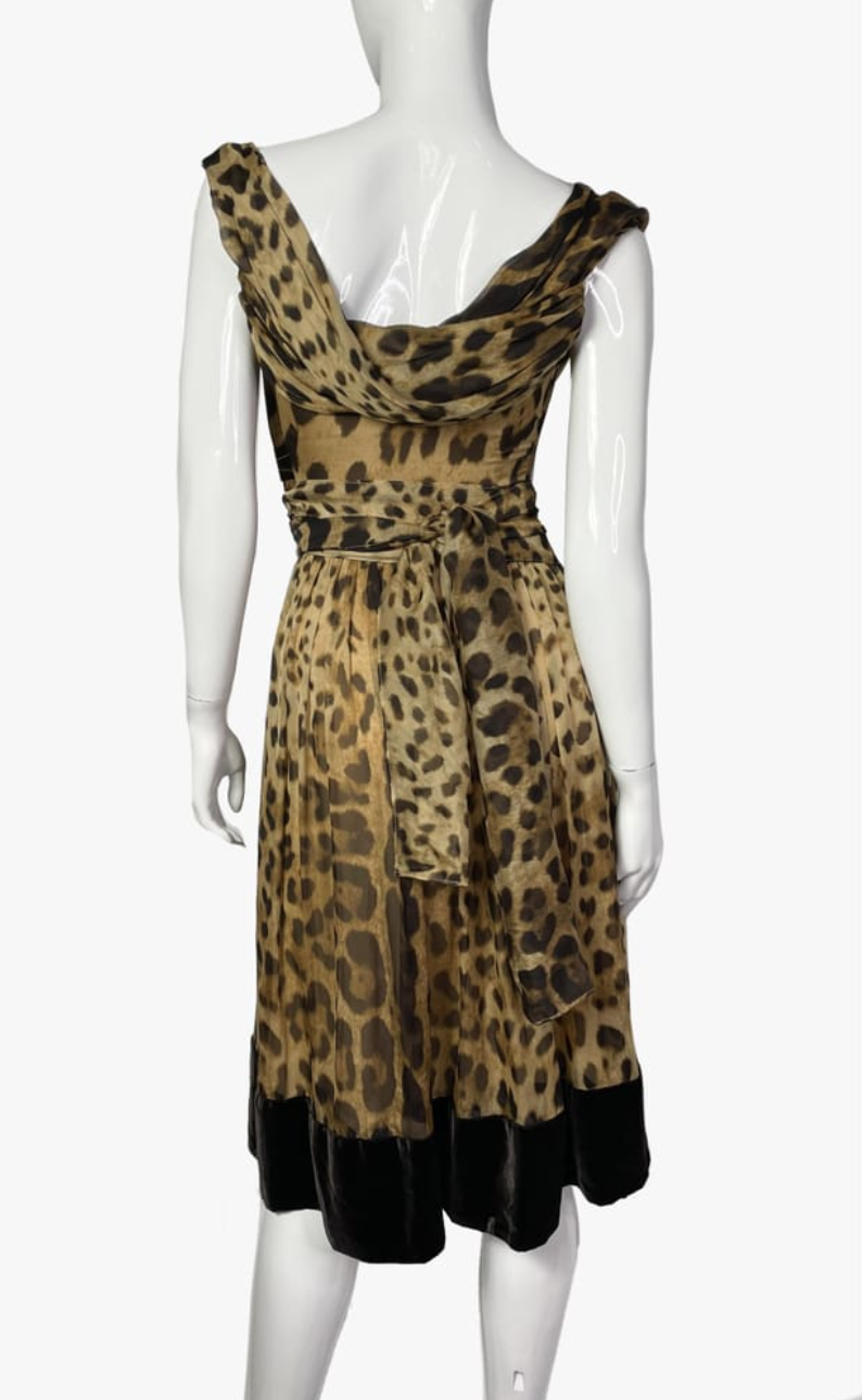 Silk leopard print corset dress by Dolce Gabbana-2