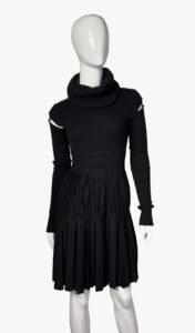 Chanel detachable sleeve wool dress