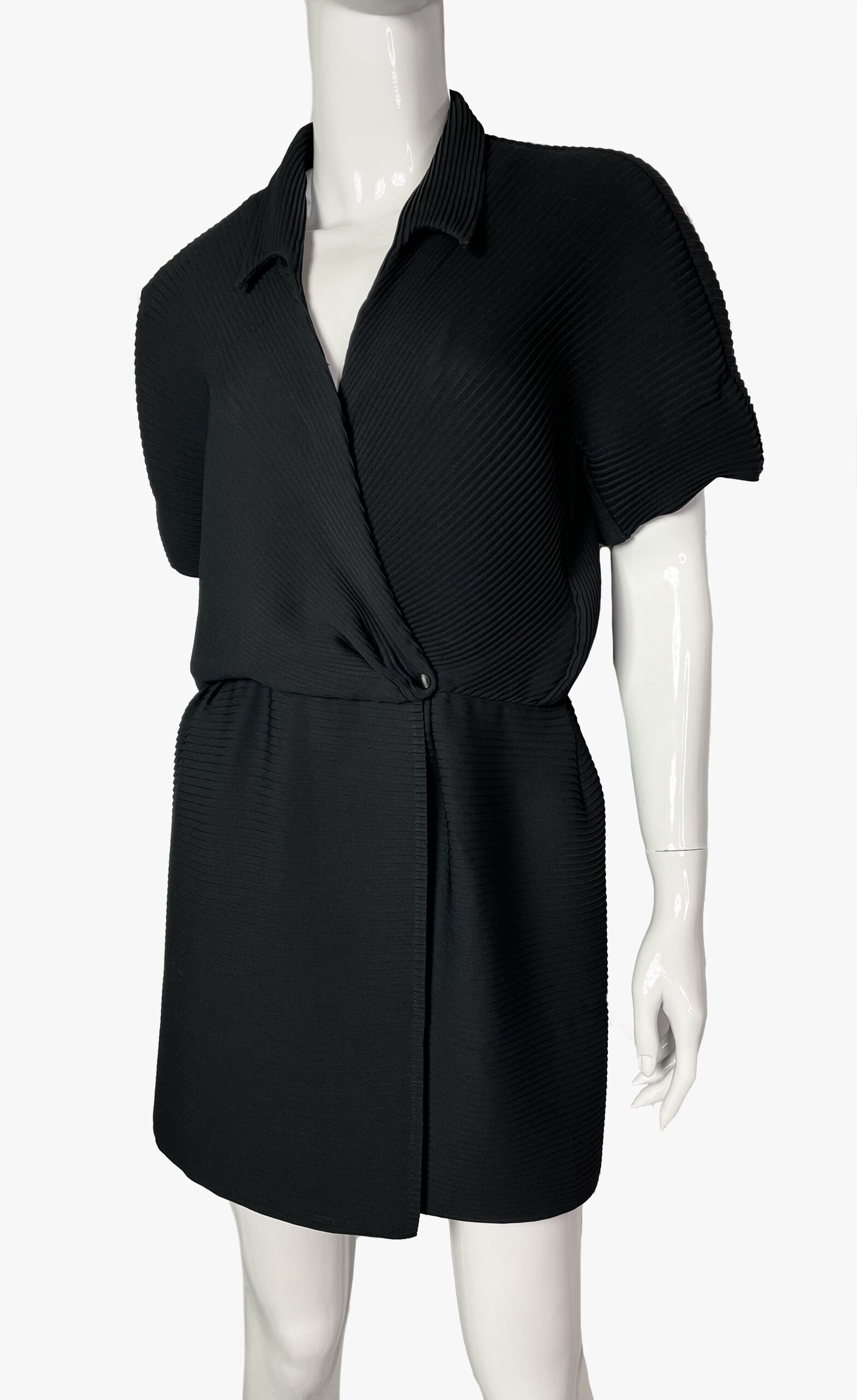 Thierry Mugler vintage pleated wrap dress, 1980s-3