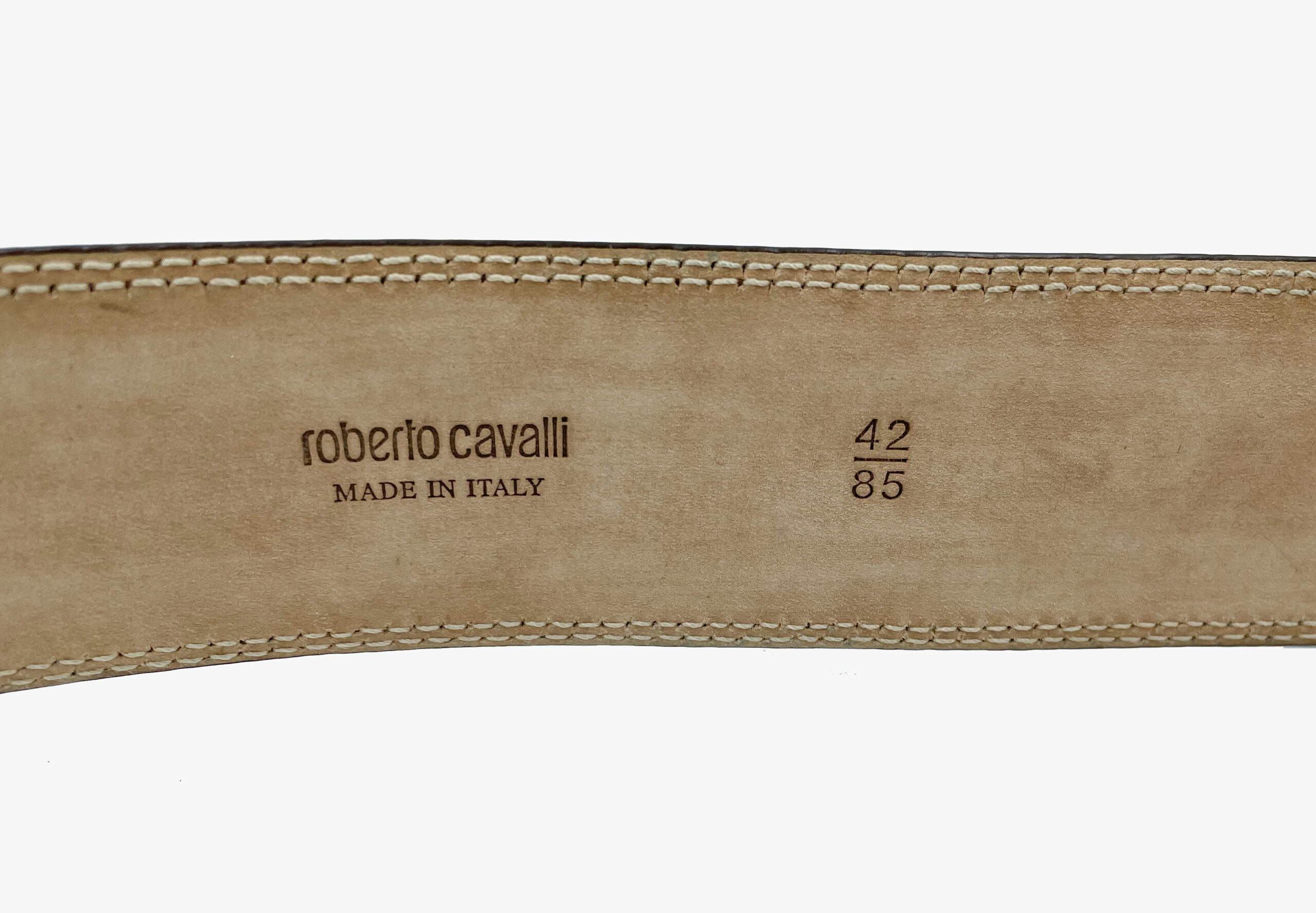 Roberto Cavalli brown leather belt-4