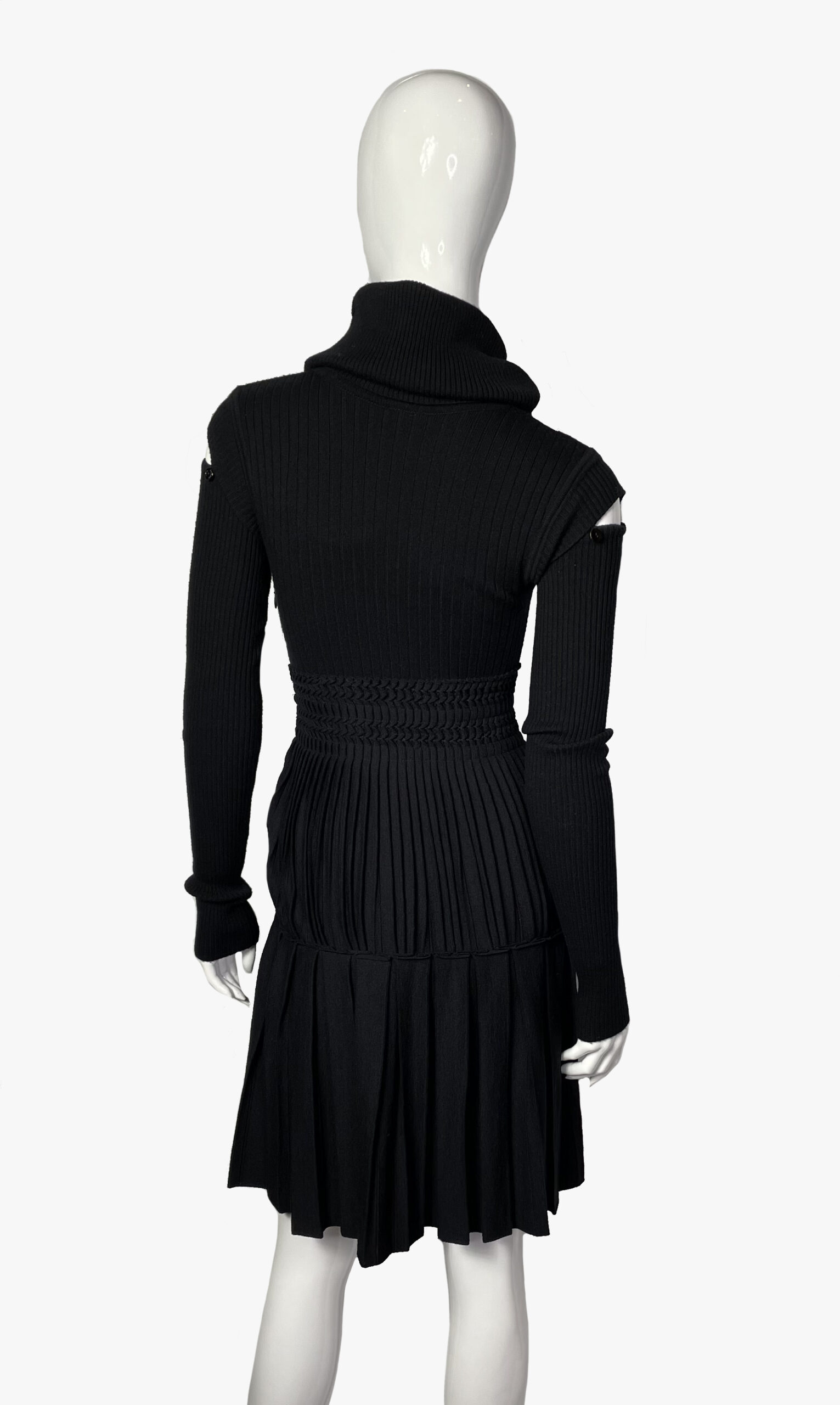 Chanel detachable sleeve wool dress-4