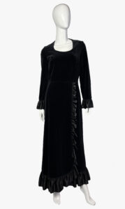 Vintage evening velvet dress 1980s