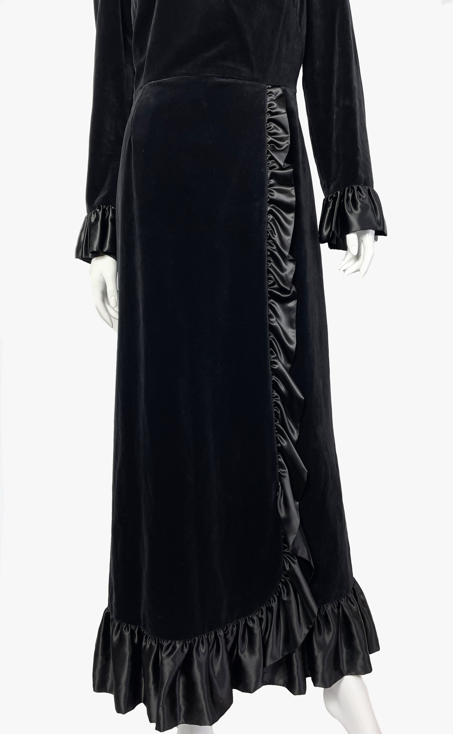 Vintage evening velvet dress 1980s-2