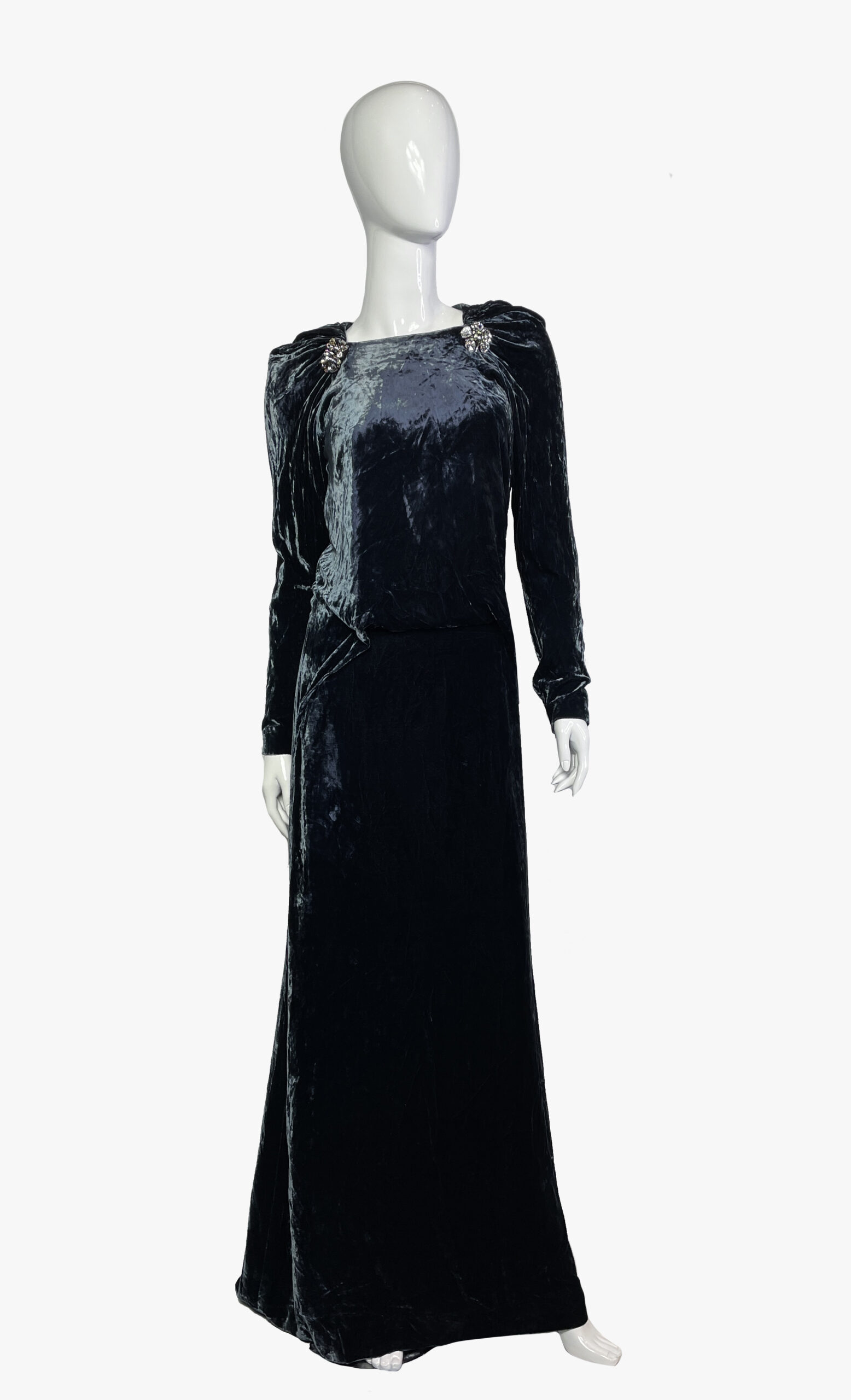 Lanvin evening dress with rhinestones-