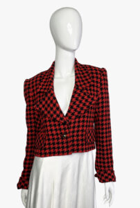 David Hayes vintage houndstooth wool jacket