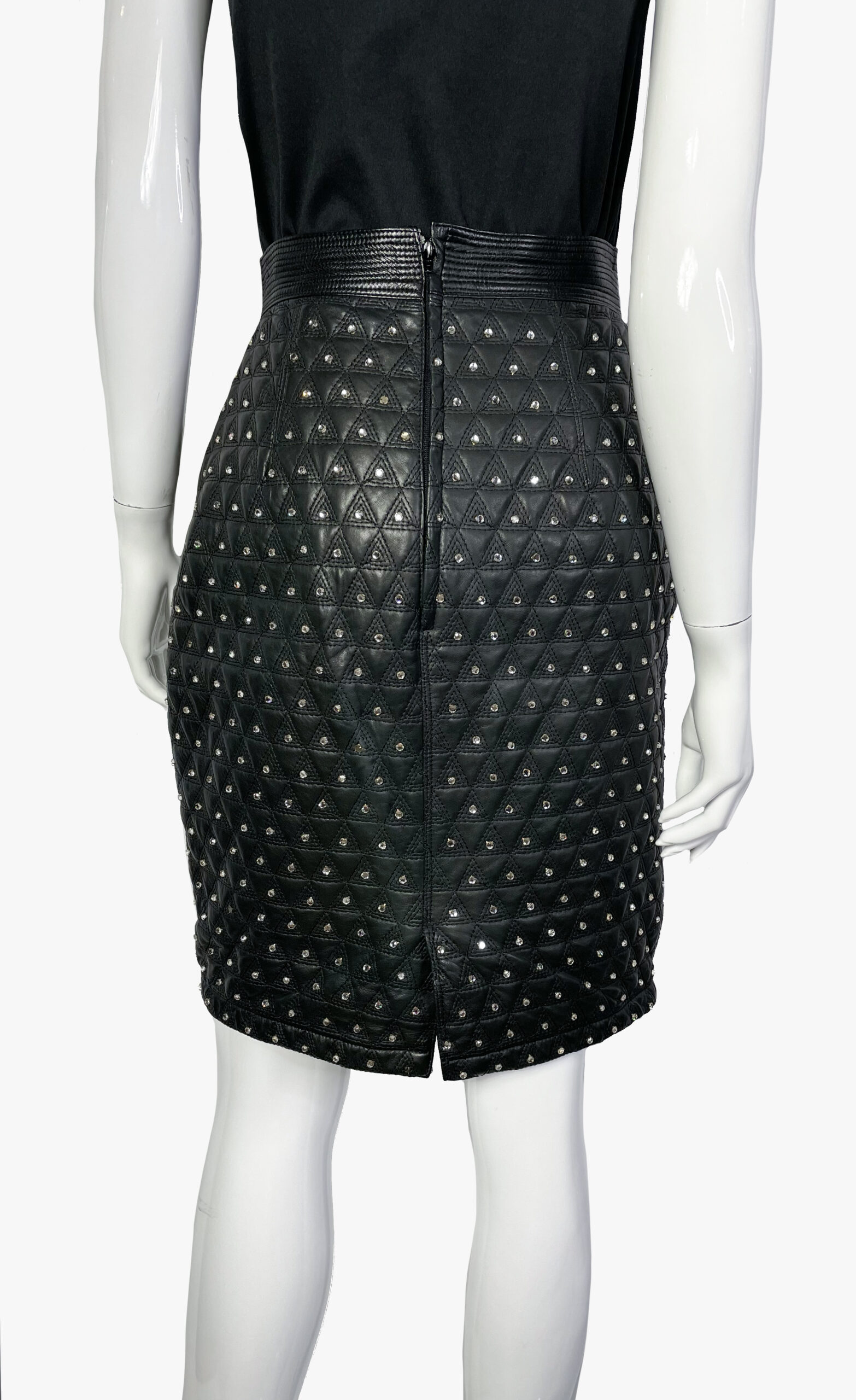 Gianni Versace vintage leather skirt-3