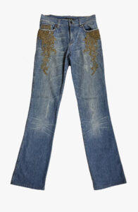 Roberto Cavalli embroidered jeans, 2000s