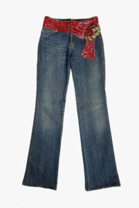 Roberto Cavalli jeans with a beaded belt