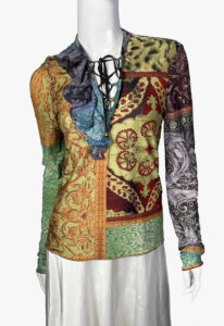 Roberto Cavalli patchwork-style top