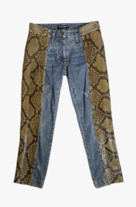 Dolce & Gabbana jeans with python skin