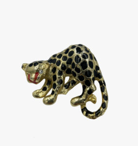 Vintage gold-tone leopard brooch