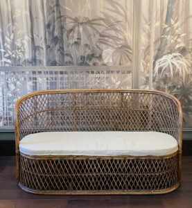 Vintage rattan sofa, 1970s