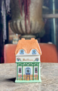 Lenox Porcelain “Spice Village House” Saffron Jar