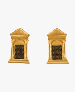 Karl Lagerfeld vintage greek temple door clip-on earrings