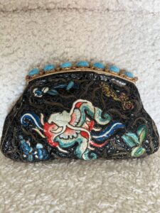 Vintage embroidered clutch bag