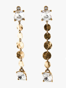 Yves Saint Laurent Crystal Clip-On Drop Earrings