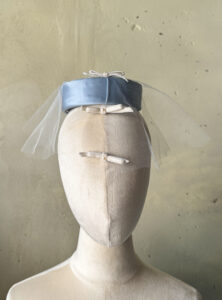 Vintage wedding hat with a veil, 1950s