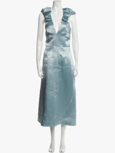 Jil Sander V-neck evening dress