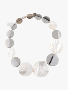 Yves Saint Laurent Mother of Pearl Disc Necklace