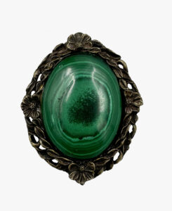 Vintage malachite brooch