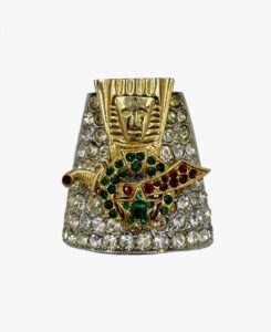 Vintage brooch with rhinestones