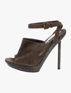 Yves Saint Laurent suede high heel shoes