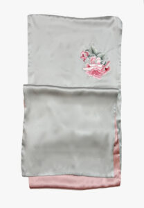 Silk scarf with embroidery