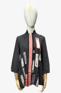 Silk blazer in oriental style