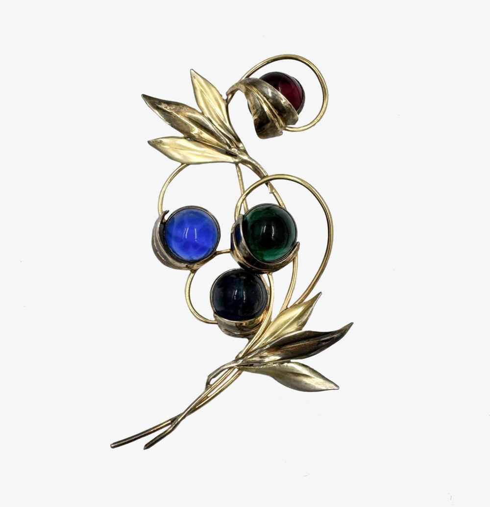 Vintage gold filled on sterling brooch