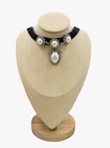 Kenneth Lane velvet rhinestone choker