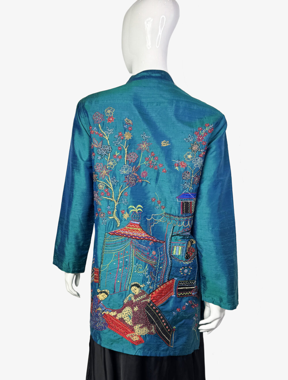Vintage silk embroidered tunic