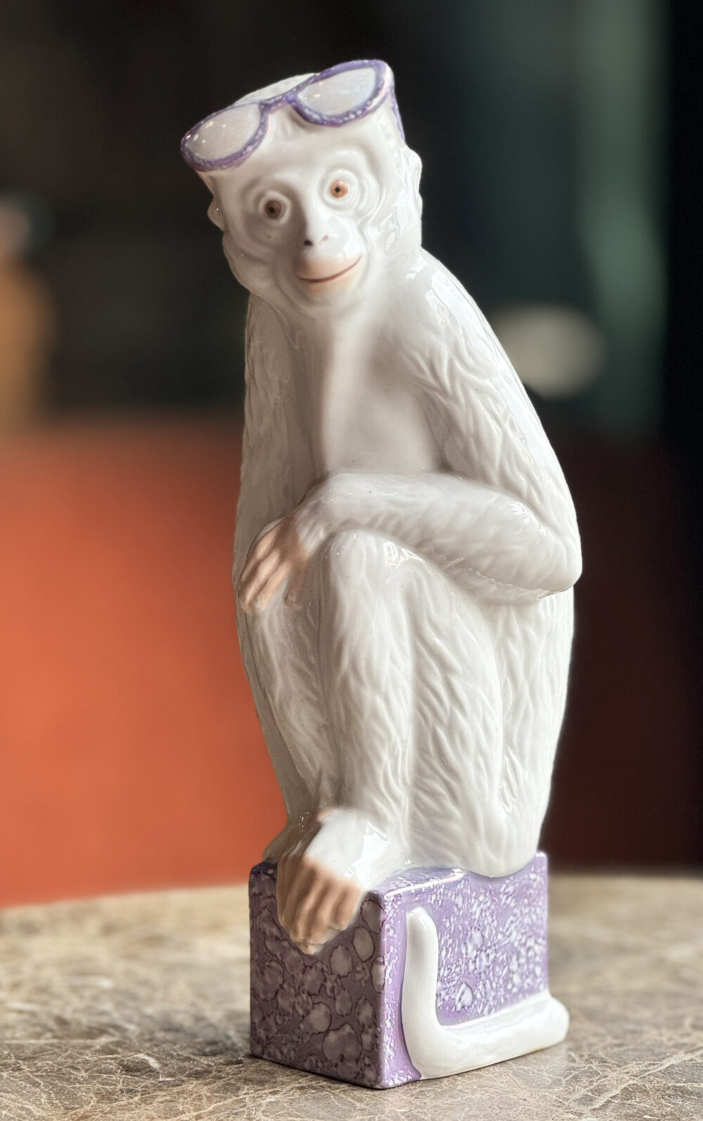 Vintage Monkey porcelain figurine, Korosten