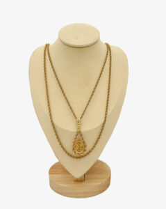 Vintage watch pendant necklace