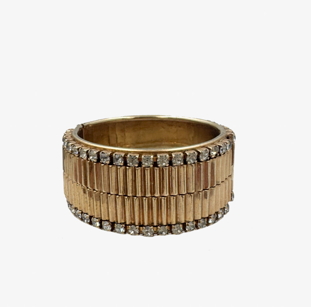 Vintage Vargas gold-tone bracelet with rhinestones